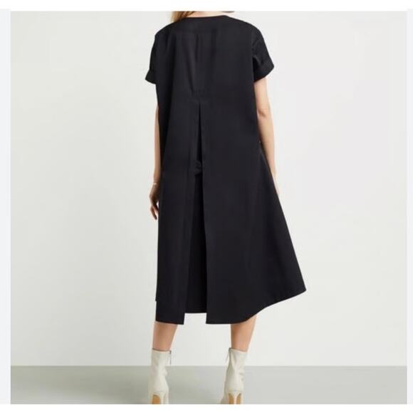 NWT $265 GSTQ Women's M Convertible Trench Black Size Medium - Picture 2 of 11